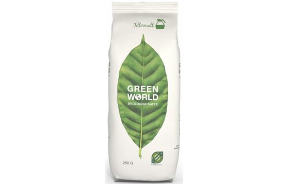 766282  1432269 Kaffe GREEN WORLD filtermalt &#248;kolog 250g Green World &#216;kologisk Kaffe